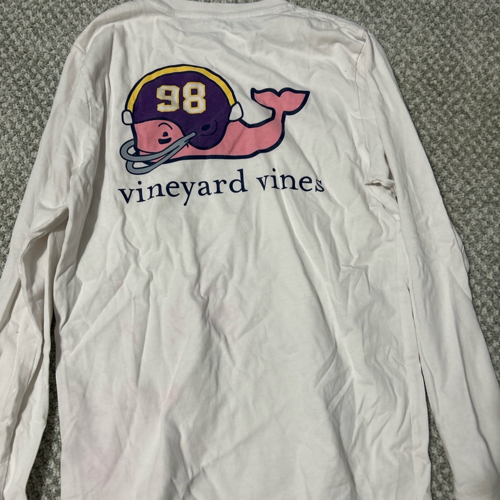 Vineyard Vines Pink Whale Shirt with Purple Helmet